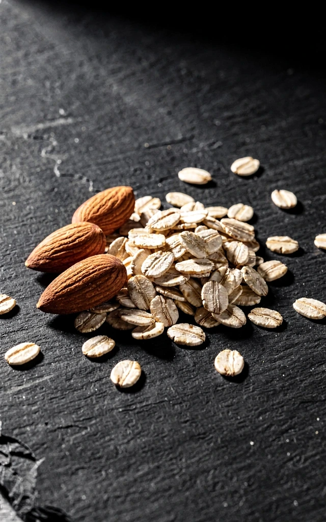 Raw whole grains and nuts